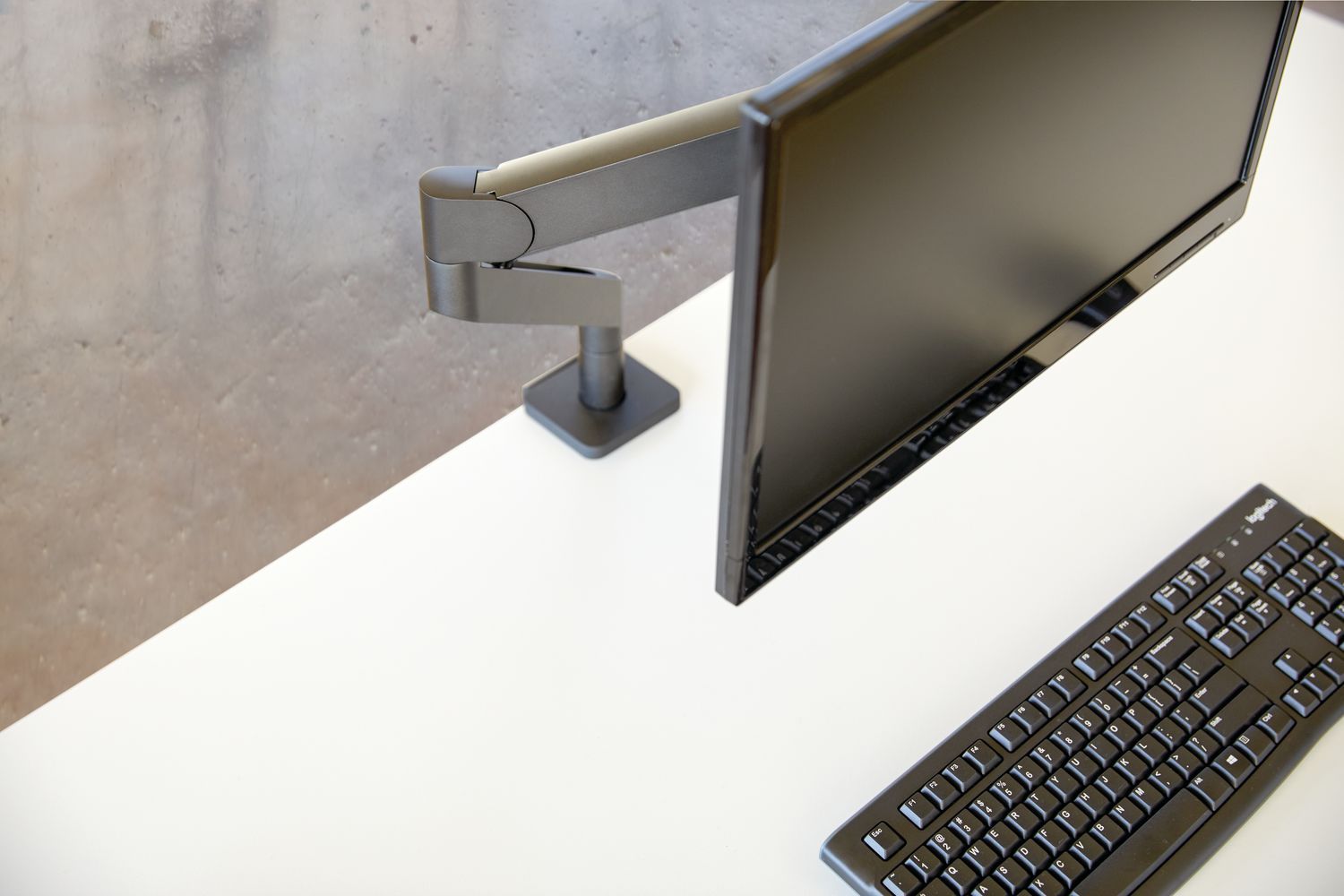 Swerv Single Monitor Arm (for Sample Client Portal), by Teknion